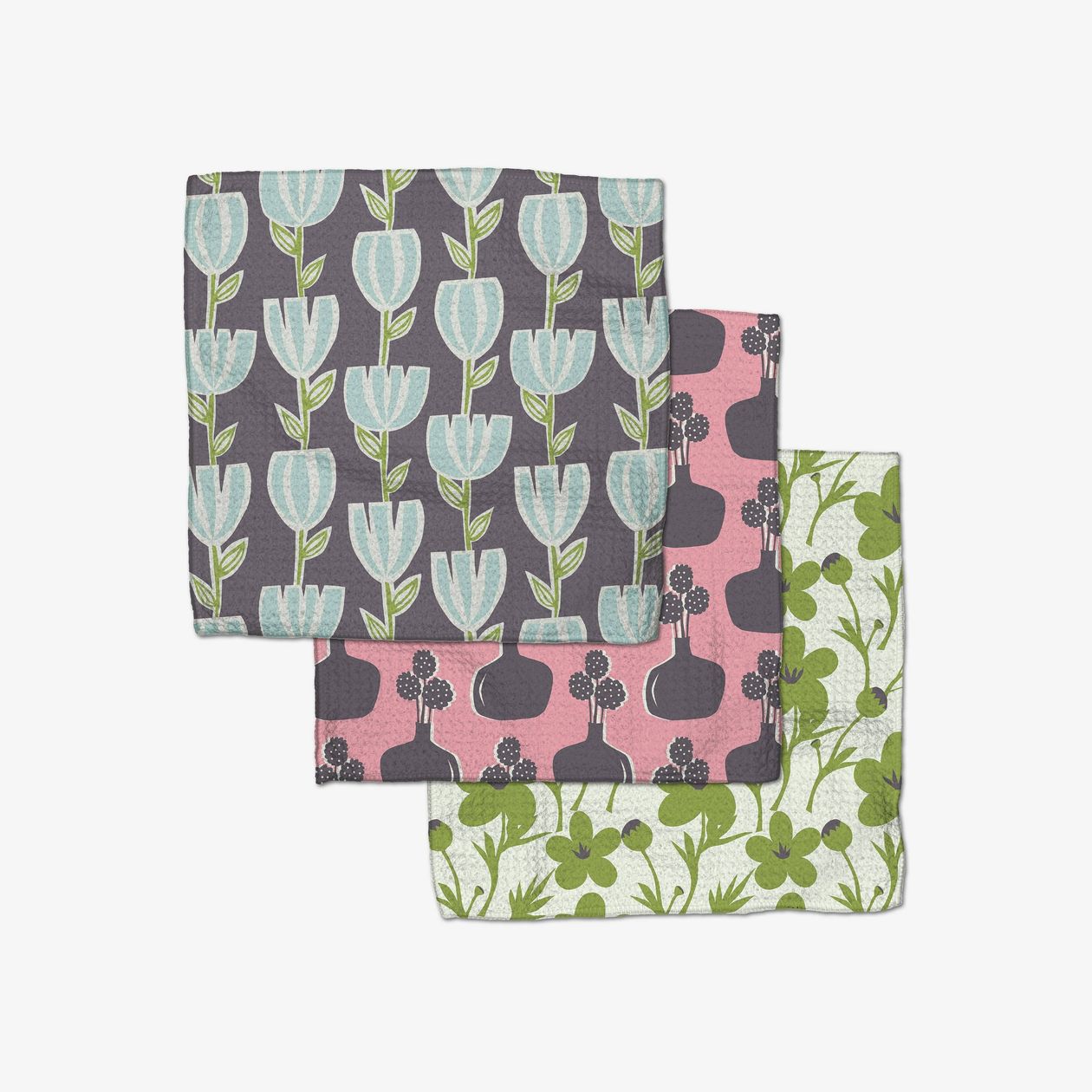 GEOMETRY: Dishcloth Set-Spring Bouquet-11- Gift/Home-Geometry-Usher & Co - Women's Boutique Located in Atoka, OK and Durant, OK