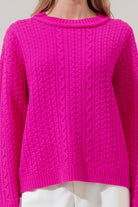 Pammie Knit Dropped Long Sleeve Sweater-1- Tops-Sugarlips-Usher & Co - Women's Boutique Located in Atoka, OK and Durant, OK