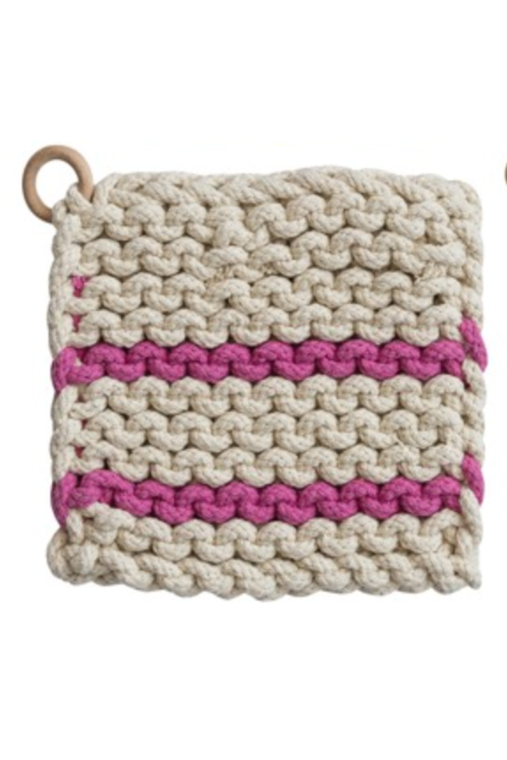 8" Crocheted Pot Holder-11- Gift/Home-Hazel Mazel-Usher & Co - Women's Boutique Located in Atoka, OK and Durant, OK