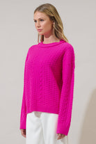 Pammie Knit Dropped Long Sleeve Sweater-1- Tops-Sugarlips-Usher & Co - Women's Boutique Located in Atoka, OK and Durant, OK