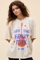 DAYDREAMER: Austin Honky Tonk Oversized Tee-1- Tops-DAYDREAMER-Usher & Co - Women's Boutique Located in Atoka, OK and Durant, OK