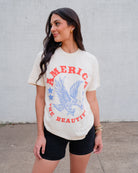 America The Beautiful Tee-1- Tops-Friday+Saturday-Usher & Co - Women's Boutique Located in Atoka, OK and Durant, OK