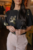 Jenna Split Neck Blouse-1- Tops-Sugarlips-Usher & Co - Women's Boutique Located in Atoka, OK and Durant, OK