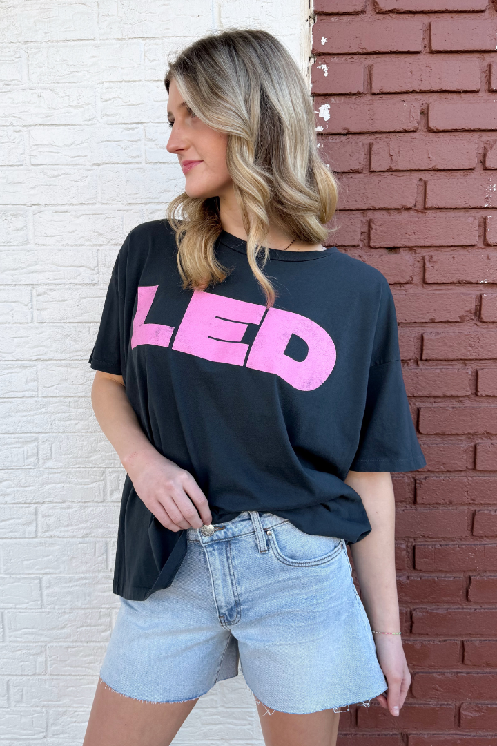 DAYDREAMER: LED Zeppelin Merch Tee-1- Tops-DAYDREAMER-Usher & Co - Women's Boutique Located in Atoka, OK and Durant, OK