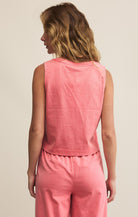 Z SUPPLY: Sloane V-neck Top-Sunset Pink-1- Tops-Z SUPPLY-Usher & Co - Women's Boutique Located in Atoka, OK and Durant, OK