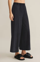 Z SUPPLY: Scout Jersey Flare Pant-Black-4- Bottoms-Z SUPPLY-Usher & Co - Women's Boutique Located in Atoka, OK and Durant, OK