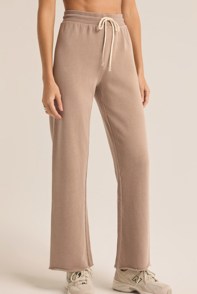 Z Supply: Layton Sweatpant-Latte-Pants-Z SUPPLY-Usher & Co - Women's Boutique Located in Atoka, OK and Durant, OK