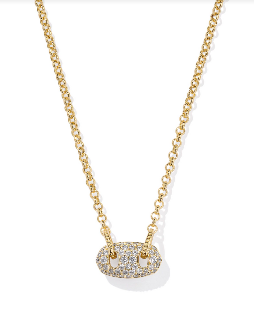 Kendra Scott: Bailey Pave Necklace-Gold-Necklaces-Kendra Scott-Usher & Co - Women's Boutique Located in Atoka, OK and Durant, OK