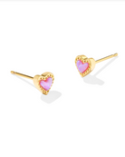 Kendra Scott: Mini Ari Heart Stud-Gold-7- Jewelry-Kendra Scott-Usher & Co - Women's Boutique Located in Atoka, OK and Durant, OK