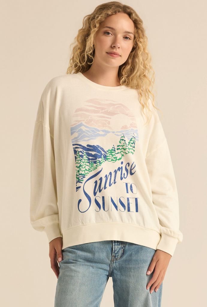 Z Supply: Sunset Sunday Sweatshirt-Sweatshirts-Z SUPPLY-Usher & Co - Women's Boutique Located in Atoka, OK and Durant, OK