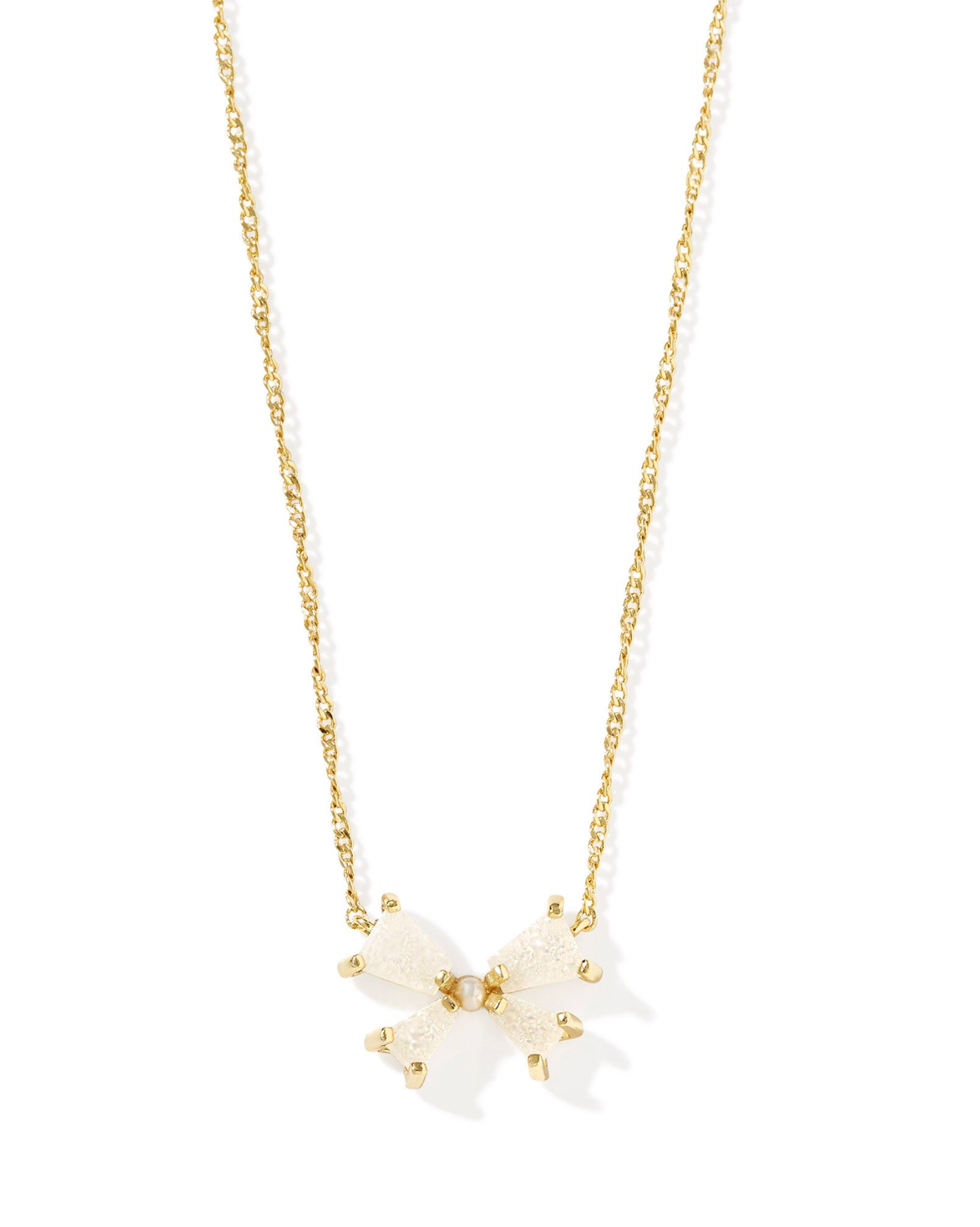 Kendra Scott: Blair Bow Small Necklace-Gold-Necklaces-Kendra Scott-Usher & Co - Women's Boutique Located in Atoka, OK and Durant, OK