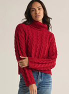 Z Supply: Tied To You Sweater-Haute Red-1- Tops-Z SUPPLY-Usher & Co - Women's Boutique Located in Atoka, OK and Durant, OK