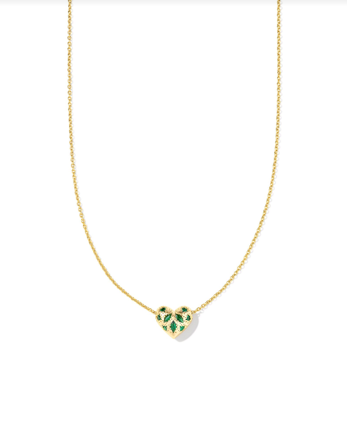 Kendra Scott: Holland Heart Necklace-Gold-7- Jewelry-Kendra Scott-Usher & Co - Women's Boutique Located in Atoka, OK and Durant, OK