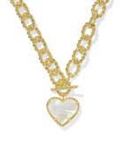 Kendra Scott: Haisley Heart Statement Necklace-Gold-Necklaces-Kendra Scott-Usher & Co - Women's Boutique Located in Atoka, OK and Durant, OK