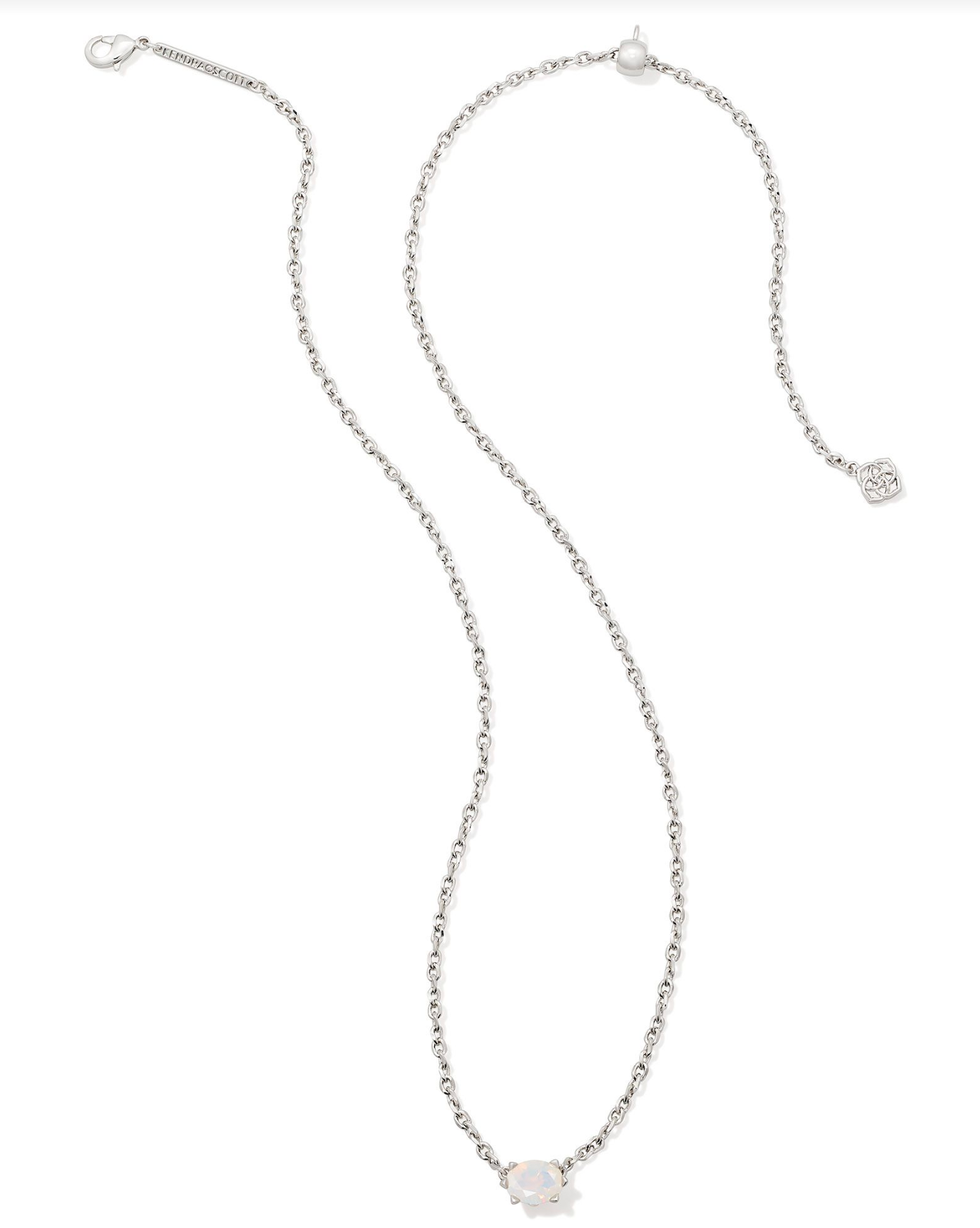 Kendra Scott: Cailin Necklace Silver-Champagne Opal-7- Jewelry-Kendra Scott-Usher & Co - Women's Boutique Located in Atoka, OK and Durant, OK