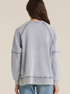 Z Supply: Easy Denim Sweatshirt-1- Tops-Z SUPPLY-Usher & Co - Women's Boutique Located in Atoka, OK and Durant, OK