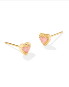 Kendra Scott: Mini Ari Heart Stud-Gold-7- Jewelry-Kendra Scott-Usher & Co - Women's Boutique Located in Atoka, OK and Durant, OK