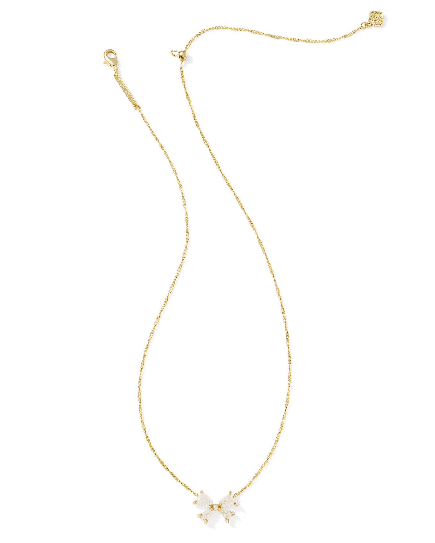 Kendra Scott: Blair Bow Small Necklace-Gold-Necklaces-Kendra Scott-Usher & Co - Women's Boutique Located in Atoka, OK and Durant, OK