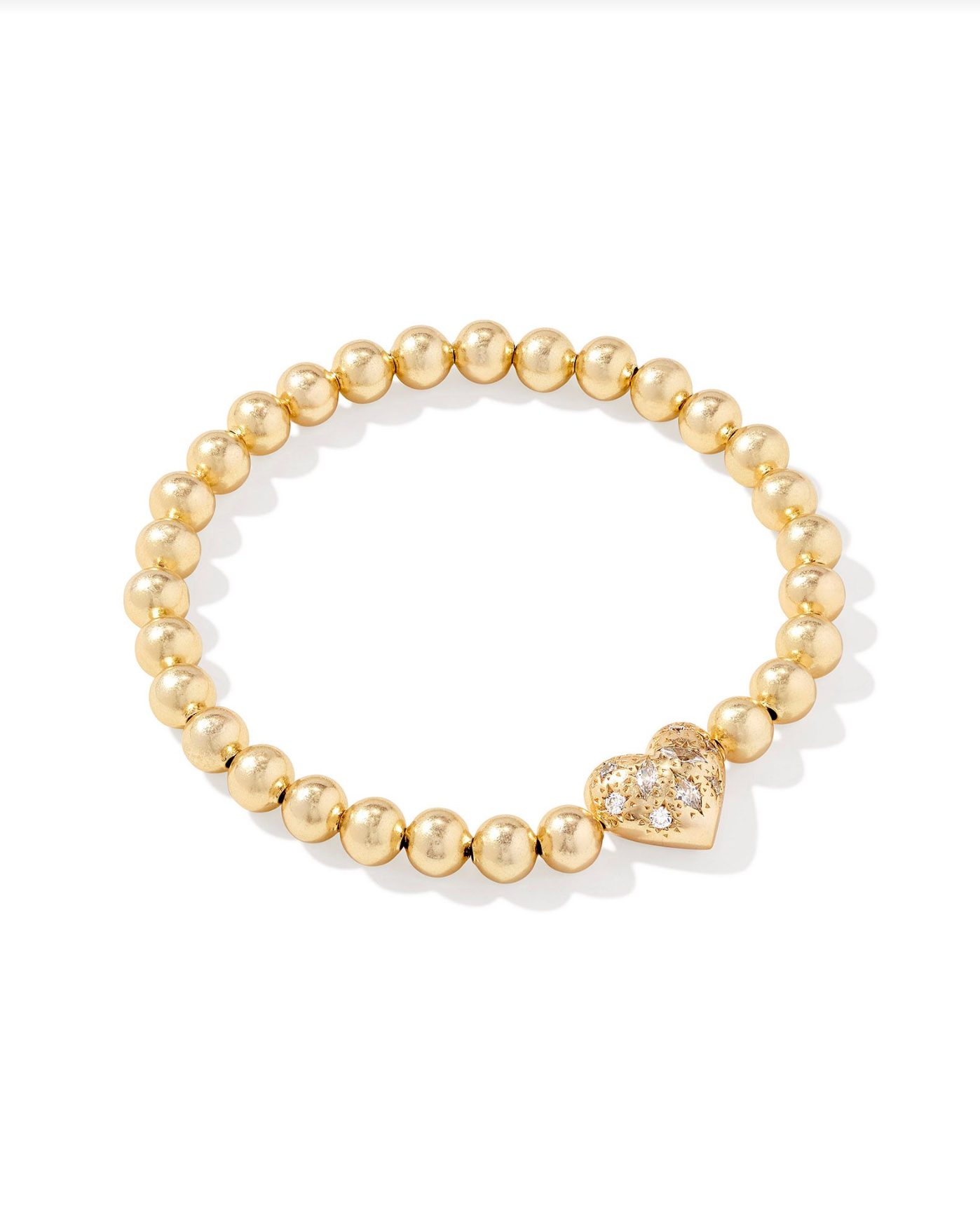 Kendra Scott: Holland Heart Stretch Bracelet-Gold-7- Jewelry-Kendra Scott-Usher & Co - Women's Boutique Located in Atoka, OK and Durant, OK