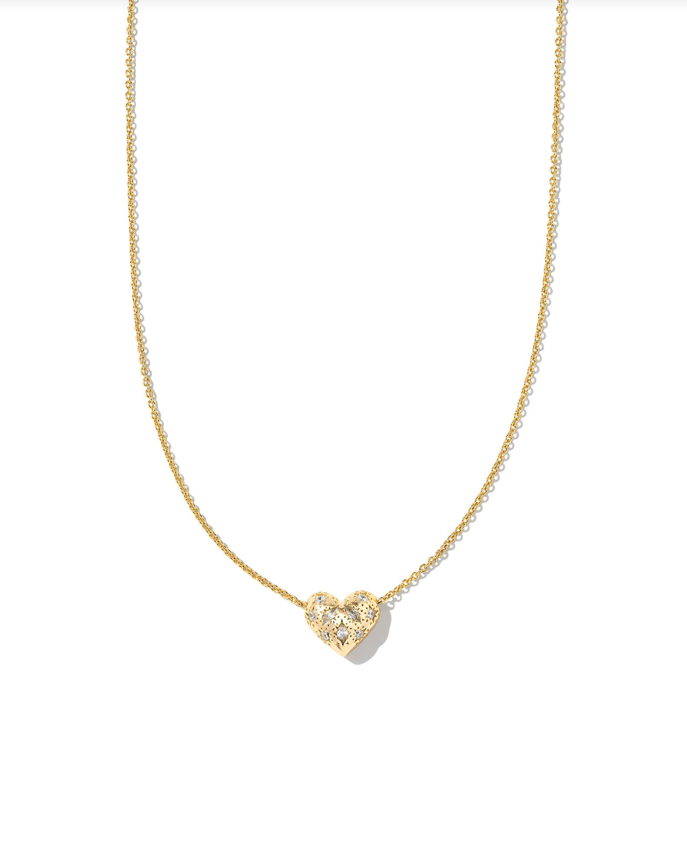 Kendra Scott: Holland Heart Necklace-Gold-7- Jewelry-Kendra Scott-Usher & Co - Women's Boutique Located in Atoka, OK and Durant, OK