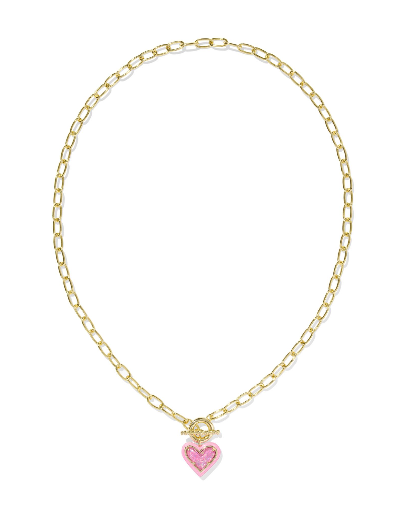 Kendra Scott: Ari Heart Enamel Necklace-Gold-Necklaces-Kendra Scott-Usher & Co - Women's Boutique Located in Atoka, OK and Durant, OK