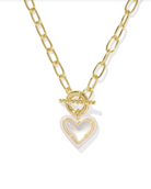 Kendra Scott: Ari Heart Enamel Necklace-Gold-Necklaces-Kendra Scott-Usher & Co - Women's Boutique Located in Atoka, OK and Durant, OK