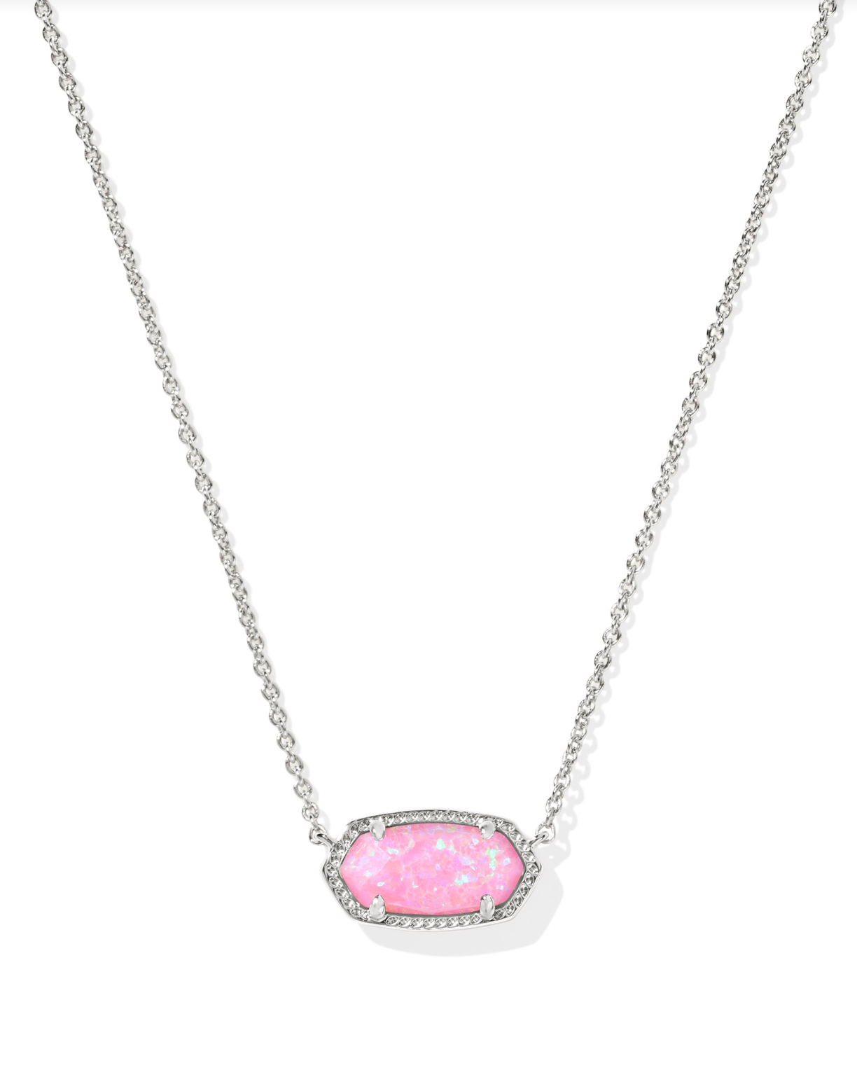 KENDRA SCOTT: Elisa Necklace-Silver Carnation Opal-7- Jewelry-KENDRA SCOTT-Usher & Co - Women's Boutique Located in Atoka, OK and Durant, OK