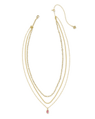 KENDRA SCOTT: Mini Elisa Triple Strand Necklace-Gold Azalea Illusion-7- Jewelry-KENDRA SCOTT-Usher & Co - Women's Boutique Located in Atoka, OK and Durant, OK