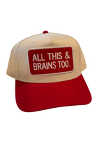 All This And Brains Too Trucker Hat-8- Accessory-MADLEY-Usher & Co - Women's Boutique Located in Atoka, OK and Durant, OK