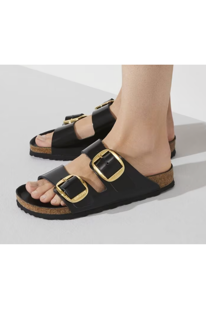 Birkenstock: Arizona Big Buckle-High Shine Black-9- Shoes-BIRKENSTOCK-Usher & Co - Women's Boutique Located in Atoka, OK and Durant, OK