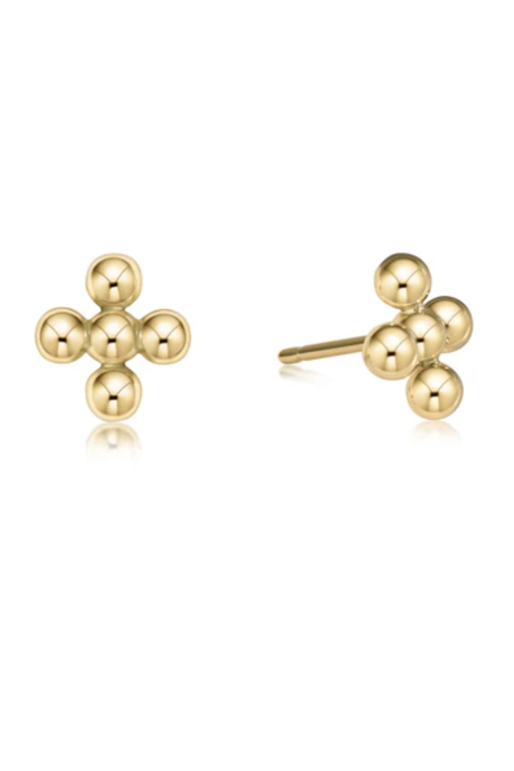 enewton: Classic Beaded Signature Cross Stud-Earrings-ENEWTON-Usher & Co - Women's Boutique Located in Atoka, OK and Durant, OK