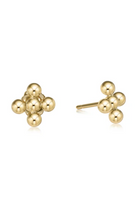 enewton: Classic Beaded Signature Cross Stud-Earrings-ENEWTON-Usher & Co - Women's Boutique Located in Atoka, OK and Durant, OK