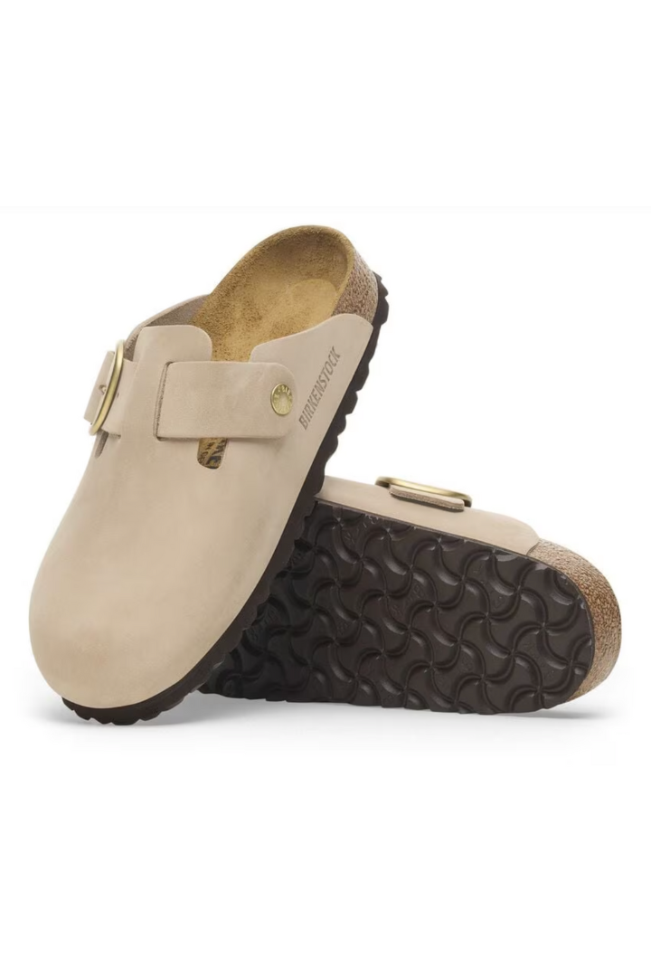 Birkenstock: Boston Big Buckle-Sandcastle-9- Shoes-BIRKENSTOCK-Usher & Co - Women's Boutique Located in Atoka, OK and Durant, OK