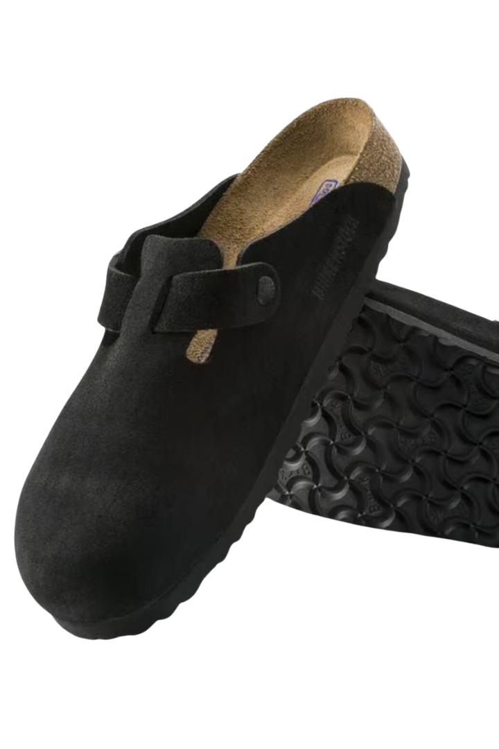 Birkenstock: Boston-Black Suede-9- Shoes-BIRKENSTOCK-Usher & Co - Women's Boutique Located in Atoka, OK and Durant, OK