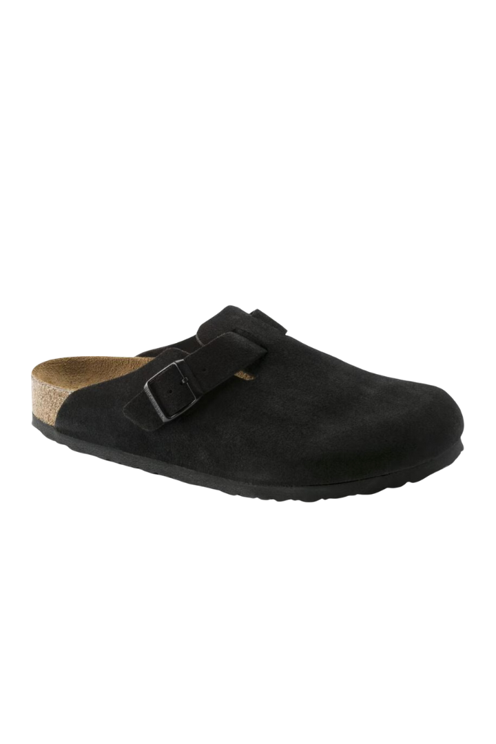 Birkenstock: Boston-Black Suede-9- Shoes-BIRKENSTOCK-Usher & Co - Women's Boutique Located in Atoka, OK and Durant, OK