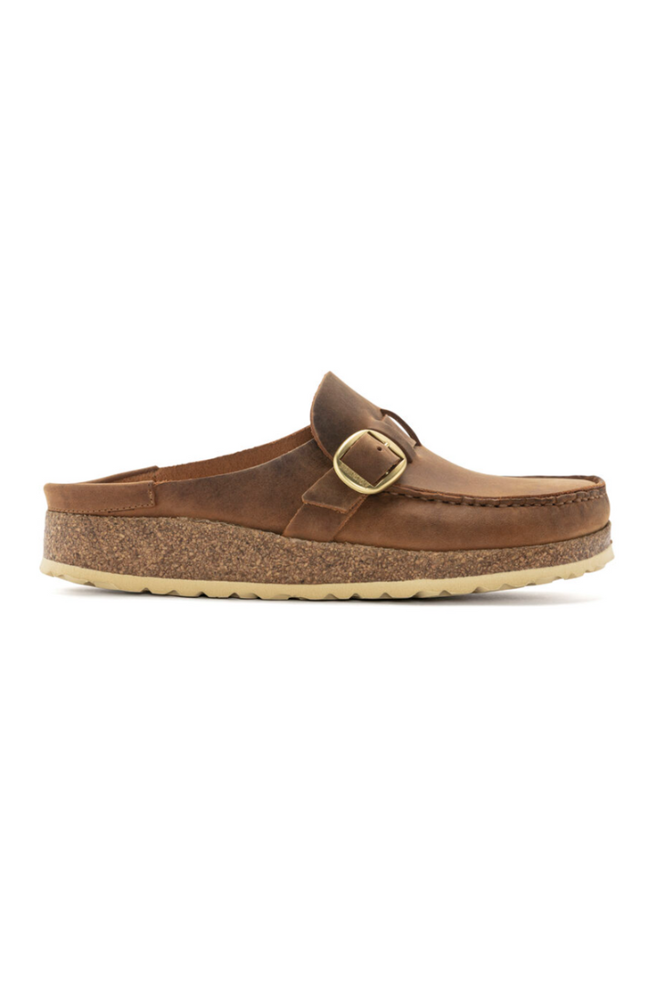 Birkenstock: Buckley-Cognac-Flats & Mules-BIRKENSTOCK-Usher & Co - Women's Boutique Located in Atoka, OK and Durant, OK