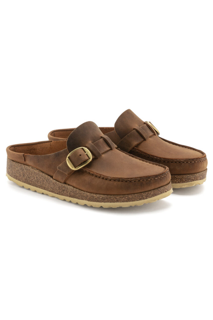 Birkenstock: Buckley-Cognac-Flats & Mules-BIRKENSTOCK-Usher & Co - Women's Boutique Located in Atoka, OK and Durant, OK