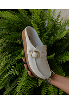 Birkenstock: Buckley Suede Embossed- Antique White-SHOES-BIRKENSTOCK-Usher & Co - Women's Boutique Located in Atoka, OK and Durant, OK