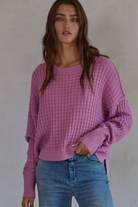 Capri Sweater-Violet-1- Tops-By Together-Usher & Co - Women's Boutique Located in Atoka, OK and Durant, OK