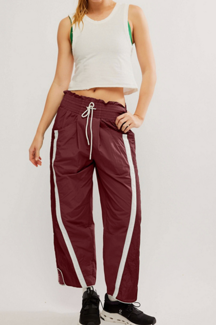 FP Movement: Champ Is Here Pant-Sour Cherry-4- Bottoms-Free People Movement-Usher & Co - Women's Boutique Located in Atoka, OK and Durant, OK