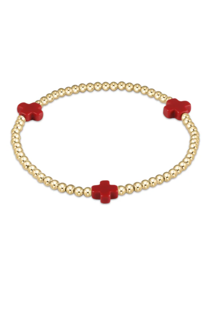 enewton: Signature Cross Gold Bracelet-3mm-7- Jewelry-ENEWTON-Usher & Co - Women's Boutique Located in Atoka, OK and Durant, OK