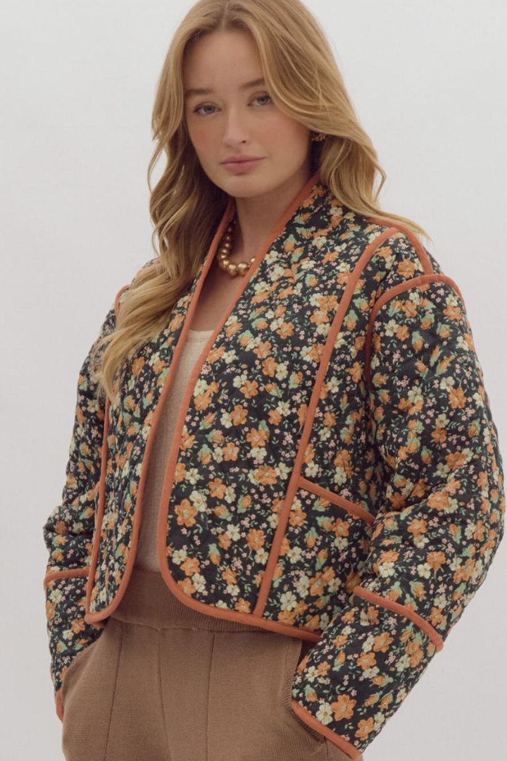 Darling Floral Jacket-2- Tops Over-ENTRO-Usher & Co - Women's Boutique Located in Atoka, OK and Durant, OK