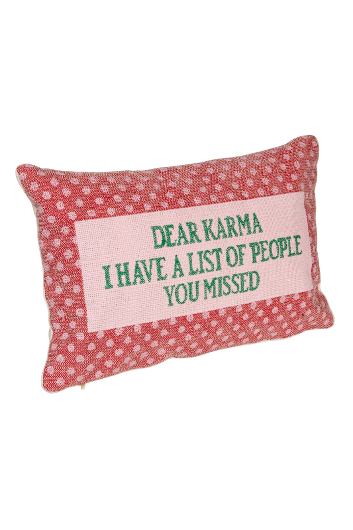 Dear Karma Pillow-11- Gift/Home-CREATIVE CO-OP-Usher & Co - Women's Boutique Located in Atoka, OK and Durant, OK