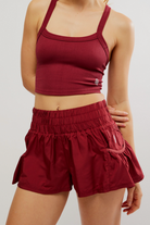 FP Movement: Get Your Flirt On Short-Sour Cherry-4- Bottoms-Free People Movement-Usher & Co - Women's Boutique Located in Atoka, OK and Durant, OK