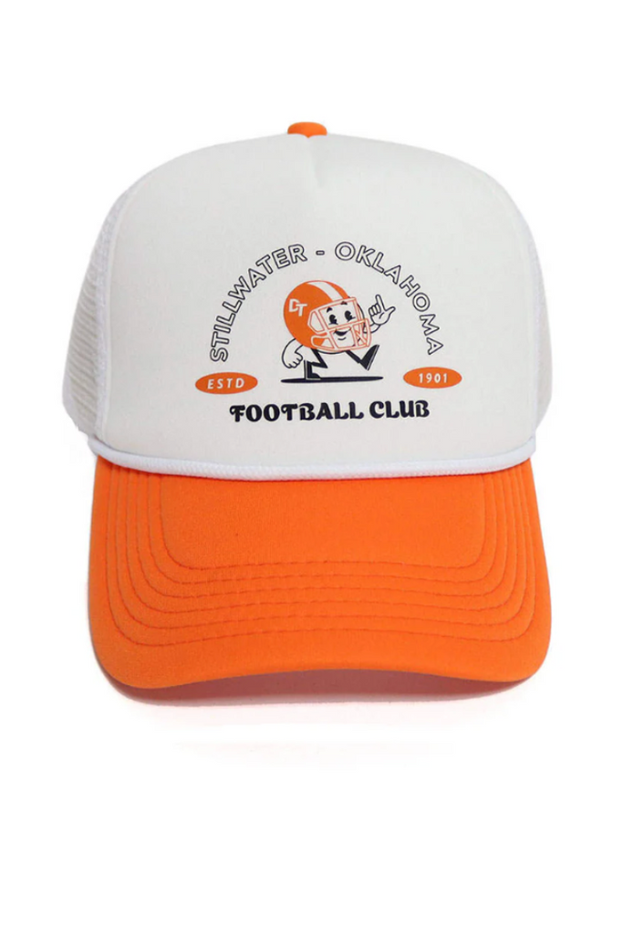 Double Team: Orange Football Club Hat-Hats-Double Team-Usher & Co - Women's Boutique Located in Atoka, OK and Durant, OK