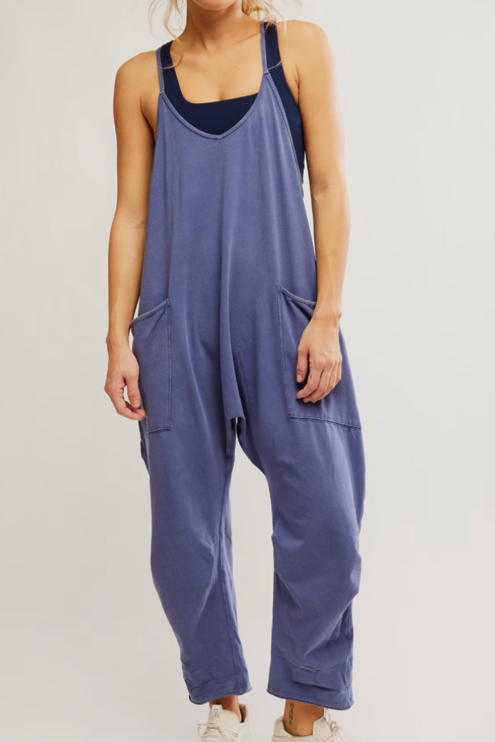 FP Movement: Hot Shot Onesie-Blue Indigo-6- Dress/Romp/Jump-Free People Movement-Usher & Co - Women's Boutique Located in Atoka, OK and Durant, OK