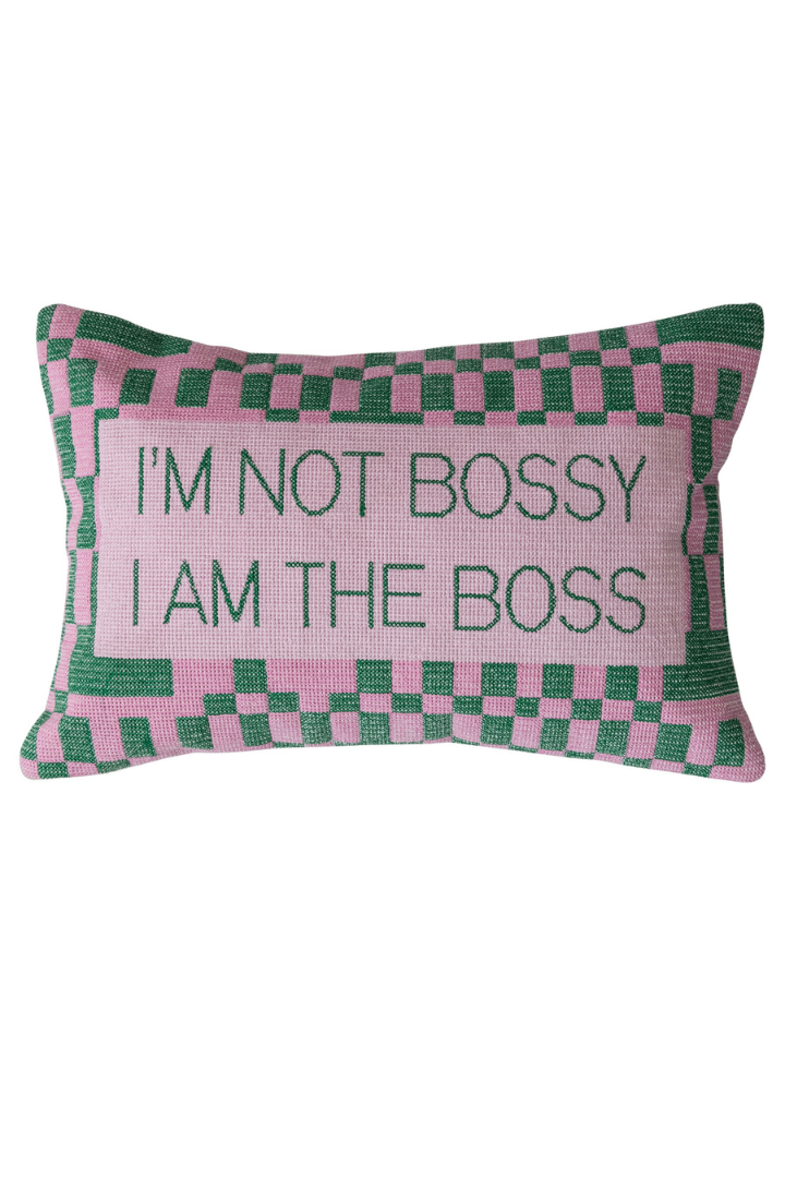 I'm Not Bossy Pillow-11- Gift/Home-CREATIVE CO-OP-Usher & Co - Women's Boutique Located in Atoka, OK and Durant, OK