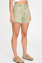 DAZE: The Knockout Cargo Short-Matcha-Shorts-DAZE-Usher & Co - Women's Boutique Located in Atoka, OK and Durant, OK