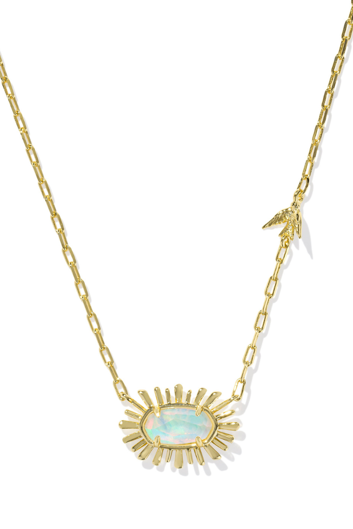 Kendra Scott: Elisa Bird Necklace-Gold Opalite Illusion-7- Jewelry-Kendra Scott-Usher & Co - Women's Boutique Located in Atoka, OK and Durant, OK