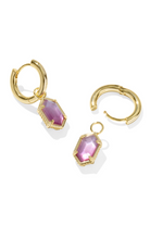 Kendra Scott: Hallie Huggie Earring-Gold Purple Watercolor Illusion-7- Jewelry-Kendra Scott-Usher & Co - Women's Boutique Located in Atoka, OK and Durant, OK